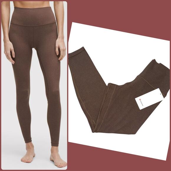 Lululemon Align High Rise 28” Leggings Brown Nulu Yoga Pants Buttery Soft Gym - Picture 1 of 10